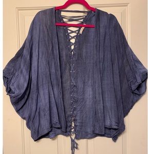 Blue jean color cardigan